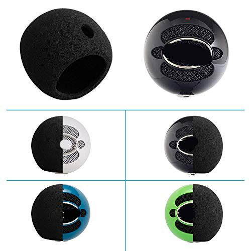 Blue Snowball Pop Filter Foam Cover Blue Snowball Cover Microphone Windscreen Compble with Blue Snowball Ice Microphone Black