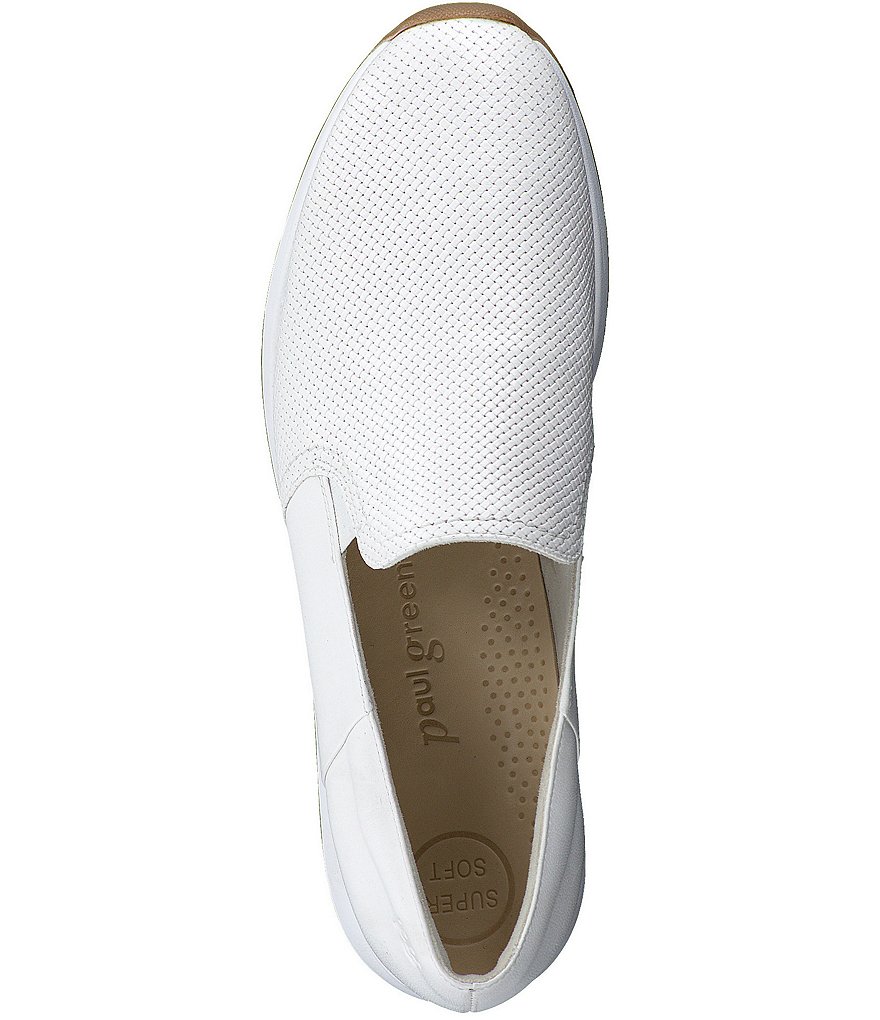 Paul Green Ivy Leather Woven Embossed Slip-On Loafers