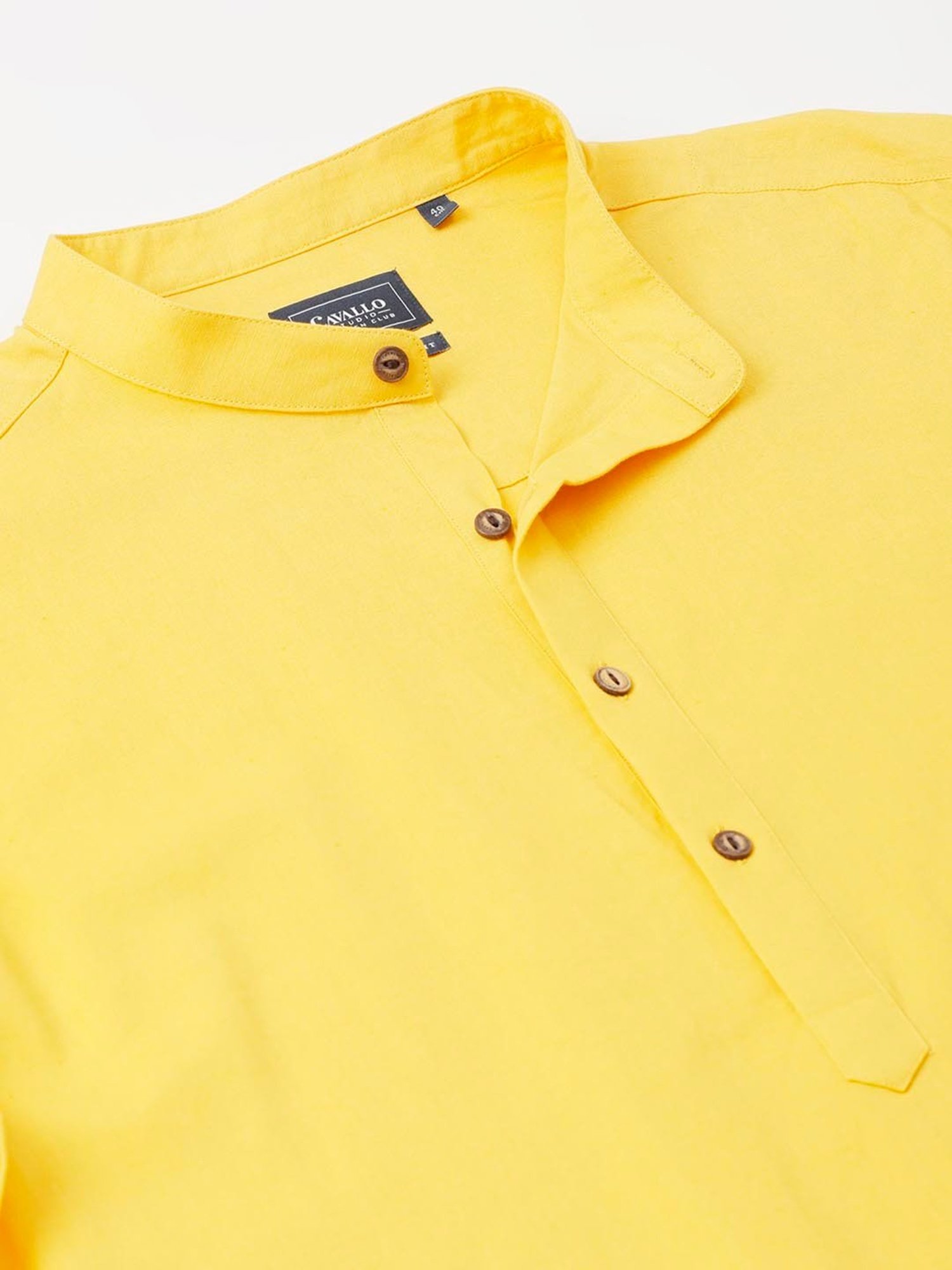 Manthan Fawn & White Regular Fit Kurta