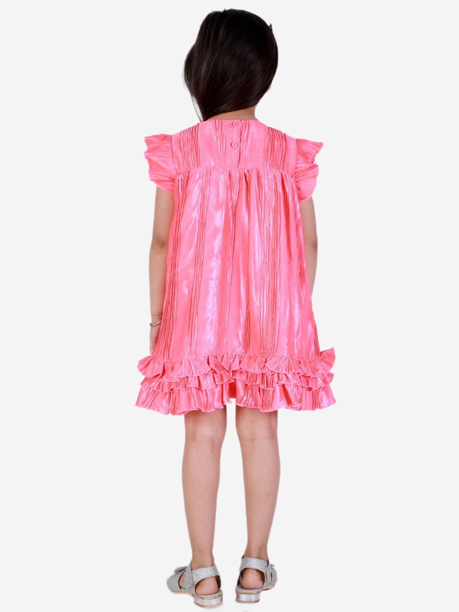 KidsDew Pink Textured Pattern Casual Dress