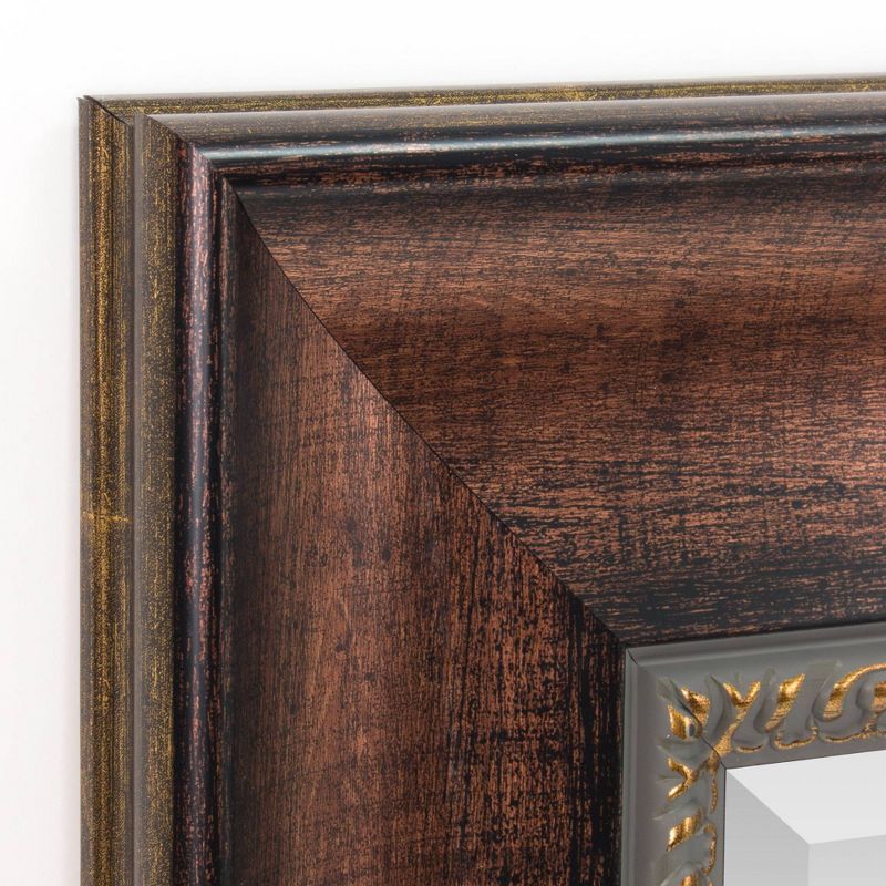 30.5" x 36.5" Distressed Embossed Copper Frame Mirror - Head West