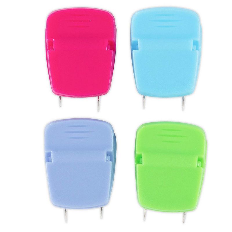 Juvale 12-Pack Panel Wall Cubicle Clips Hooks for Fabric Panels, 40 Sheet Capacity, 4 Colors