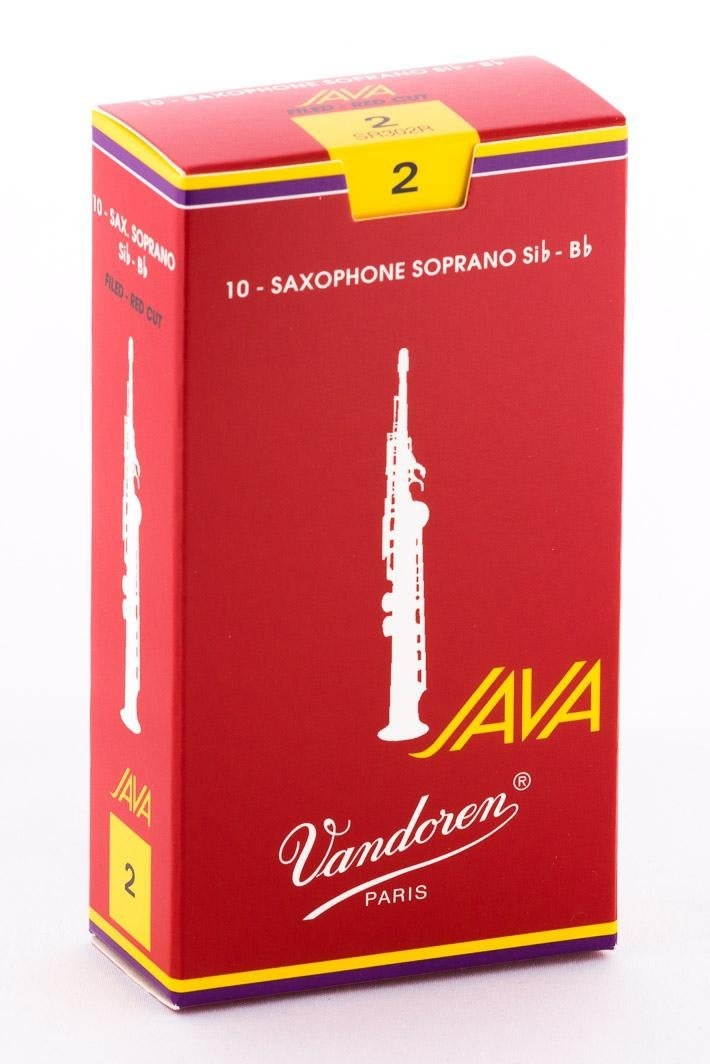Vandoren 10 Soprano Saxophone Java Red Cut #2 Reeds