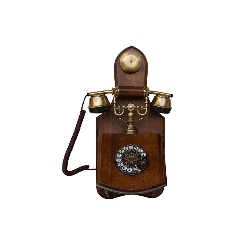 1921 Cable Model D: The Old-Fashioned Wall-Mounted Wooden Telephone with Metal Parts