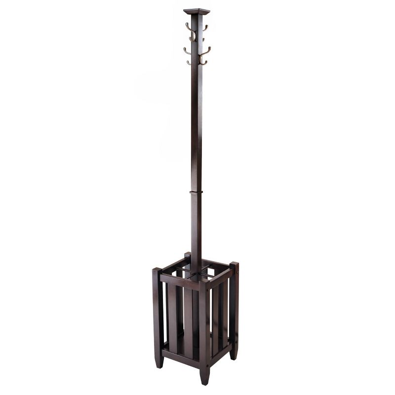 Memphis Coat Tree & Umbrella Rack Walnut Finish - Winsome