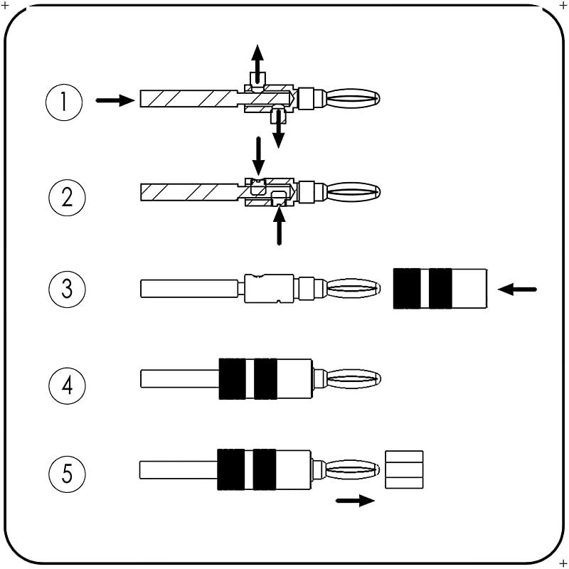 Speaker Connector Banana Plugs 24K Gold Plated Brass 4mm Plug 12 Pairs24 pcs