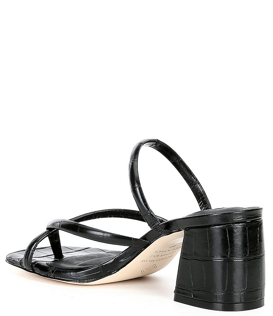 Antonio Melani Rexxza Croco Printed Leather Dress Mules