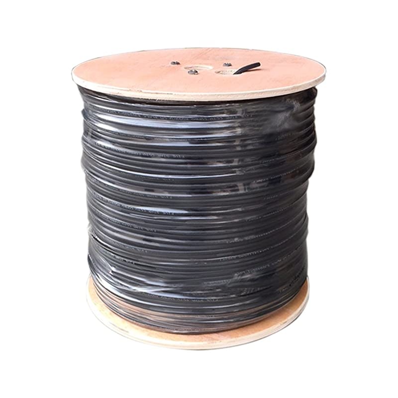 Star Cable RG59 1000 ft. Siamese Coaxial CCTV - Combo 20 AWG RG59 Video + 18/2 18AWG Power Cable Color Black