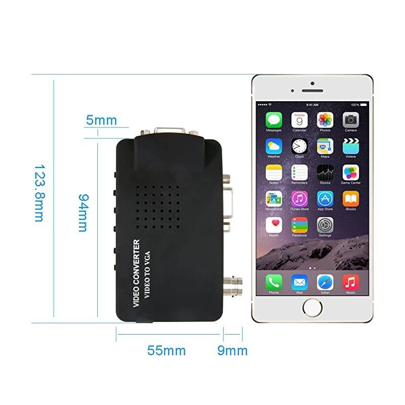 CCTV Camera BNC S Video VGA to Laptop Computer PC VGA Monitor Converter Adapter Box