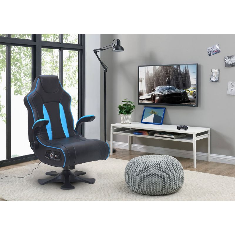 CXR4 Dual Audio Gaming Chair with Vibration Black/Teal - X Rocker