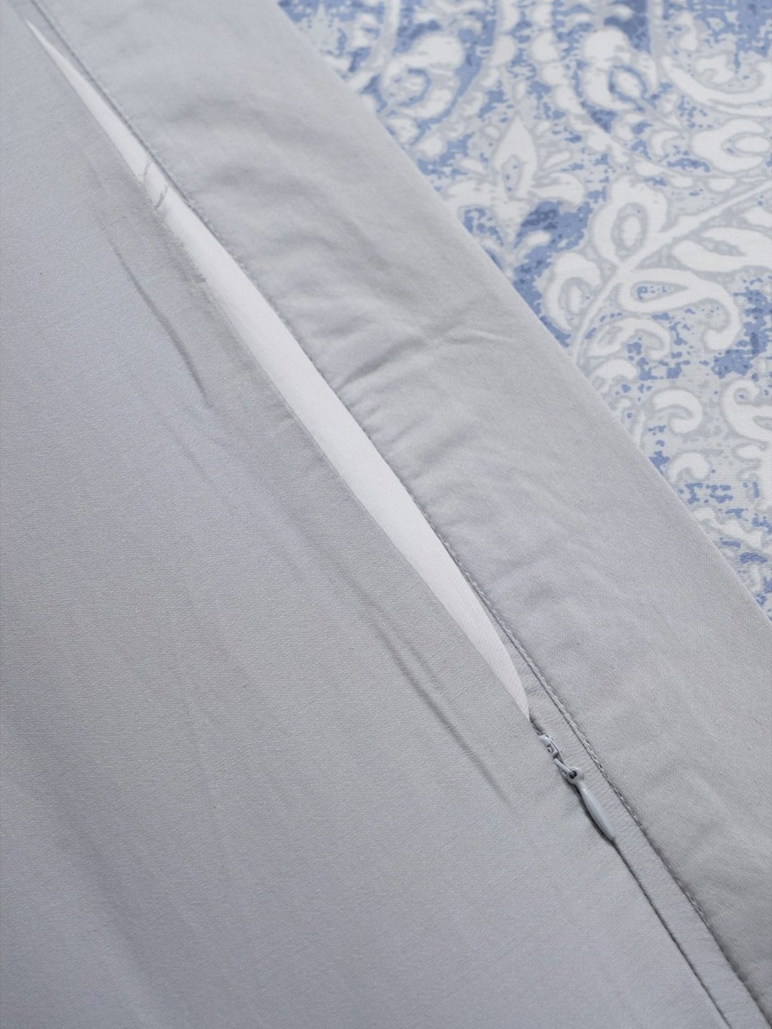 Maspar Vintage PRetro Baroque Printed Blue 400 TC Cotton King Duvet Cover With 2 Pillow Case