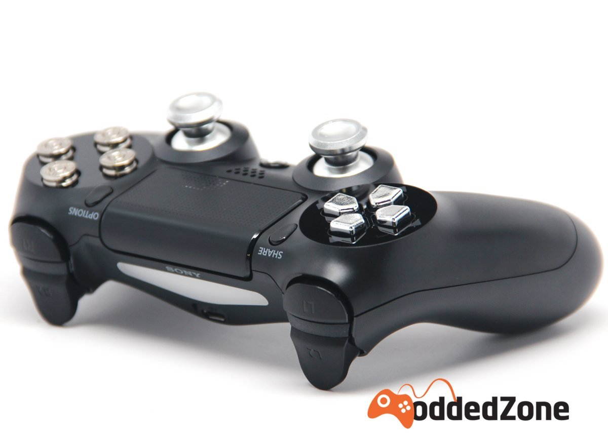 Black/Chrome Ps4 Rapid Fire Custom Modded Controller