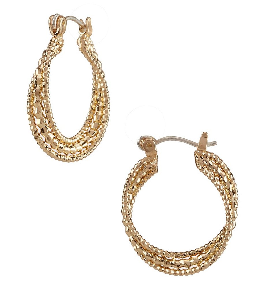 Tailored Small Twist Hoop Earrings