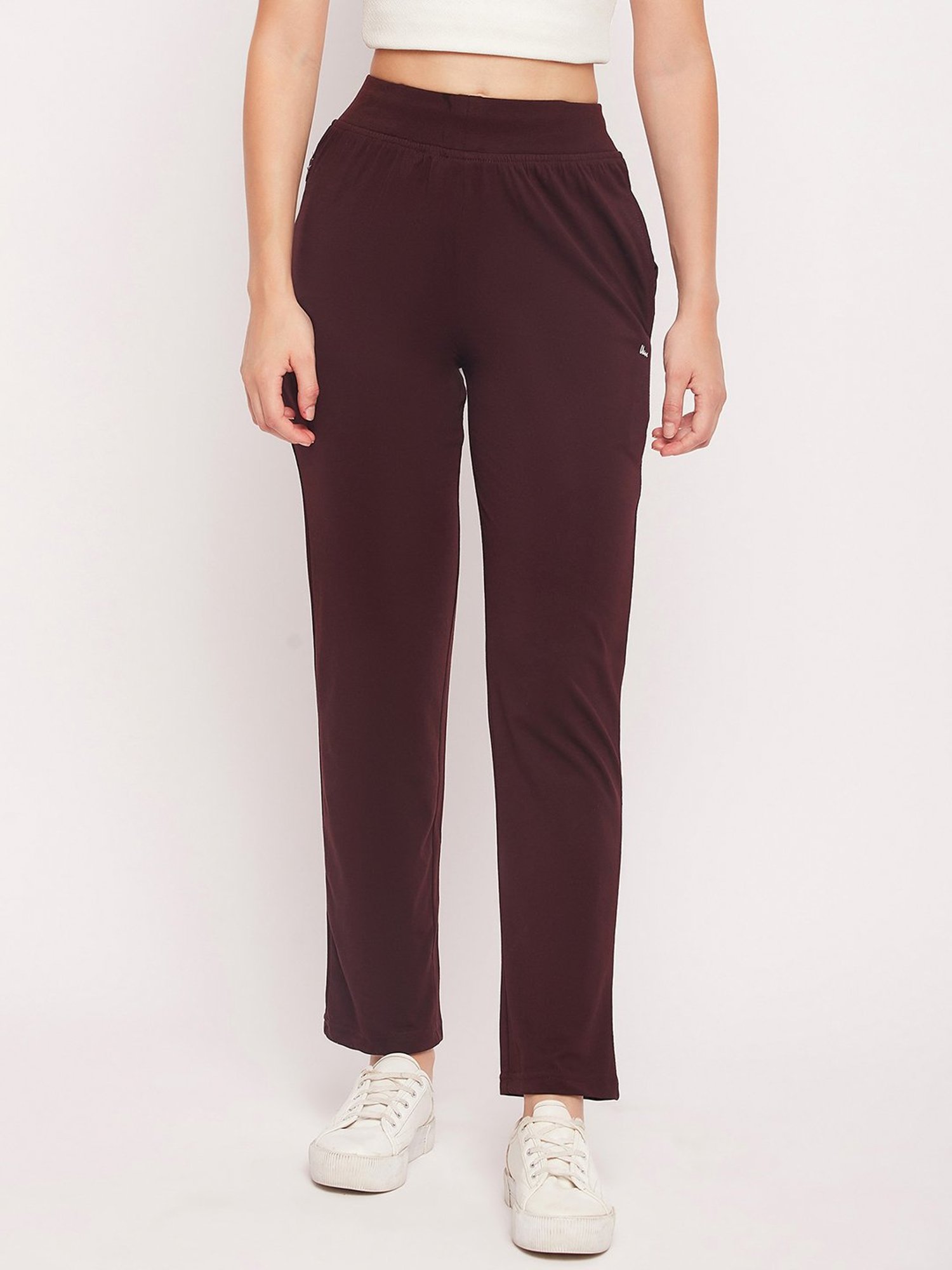 Okane Burgundy Mid Rise Lounge Pants