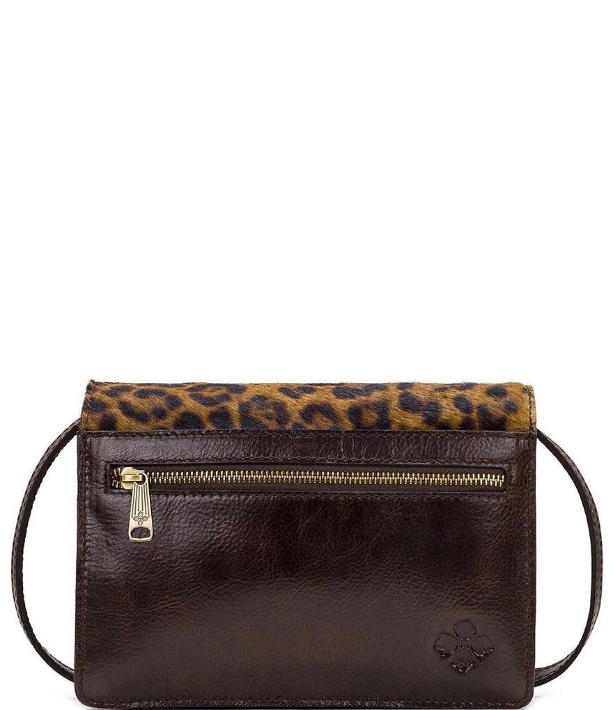 Patricia Nash Leopard Collection Laurentina Haircalf Leather Crossbody Bag