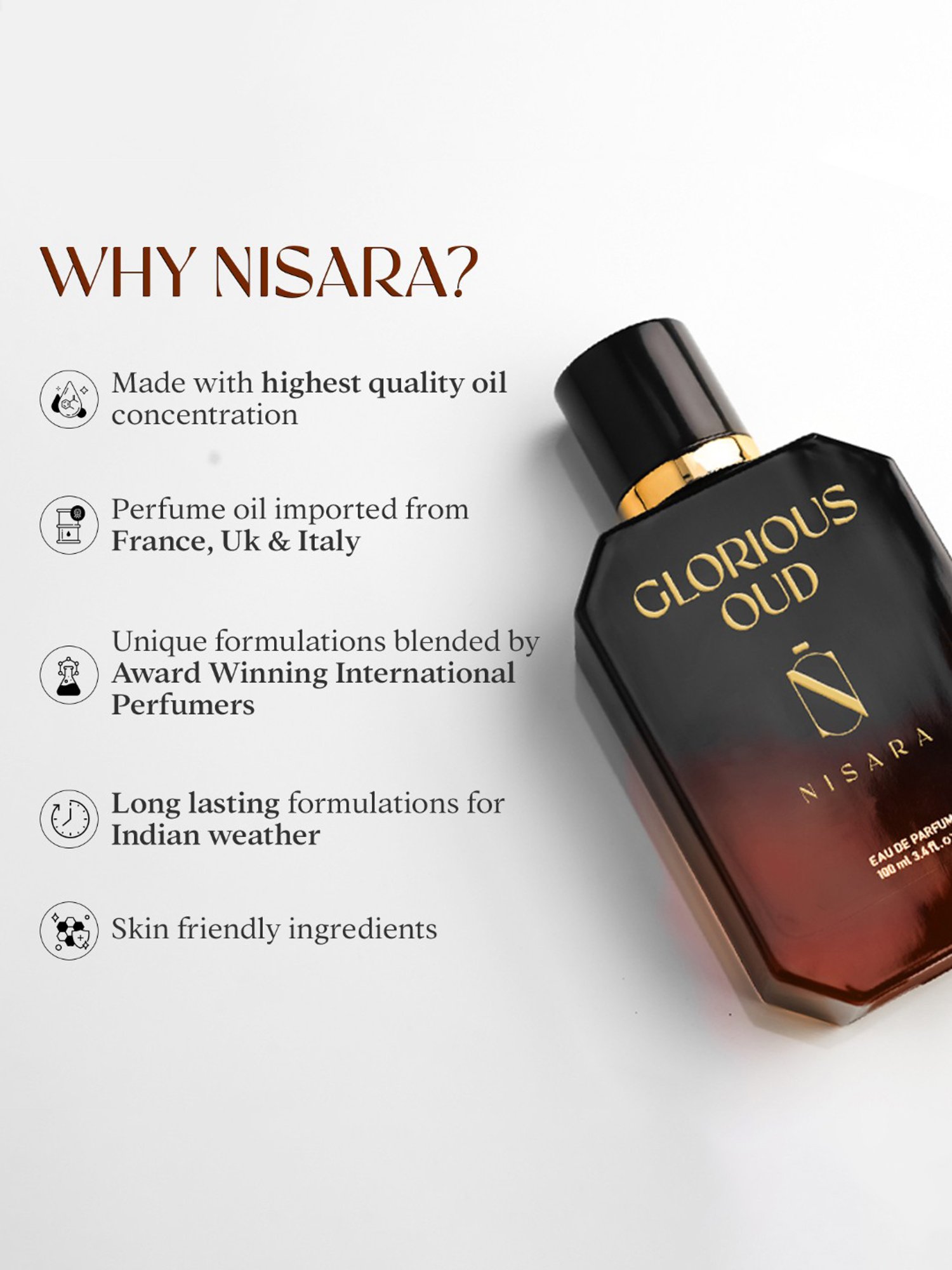 NISARA Glorious Oud Eau de Parfum - 100 ml