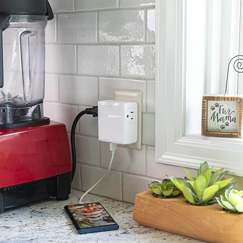 P2WU Professional Surge Protector, 500J/125V, 2 Outlets, 3 USB-A Charge Ports, White Wall Tap