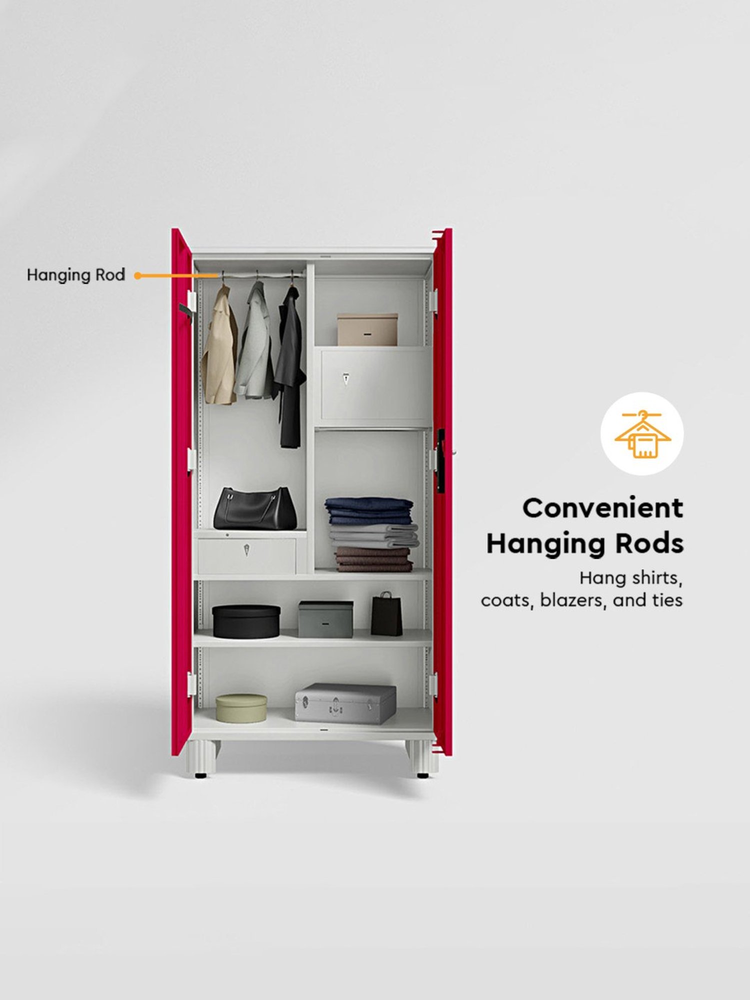 Home Basics 5 Dual Hook Chrome Plated Steel Over the Door Hanging Rack