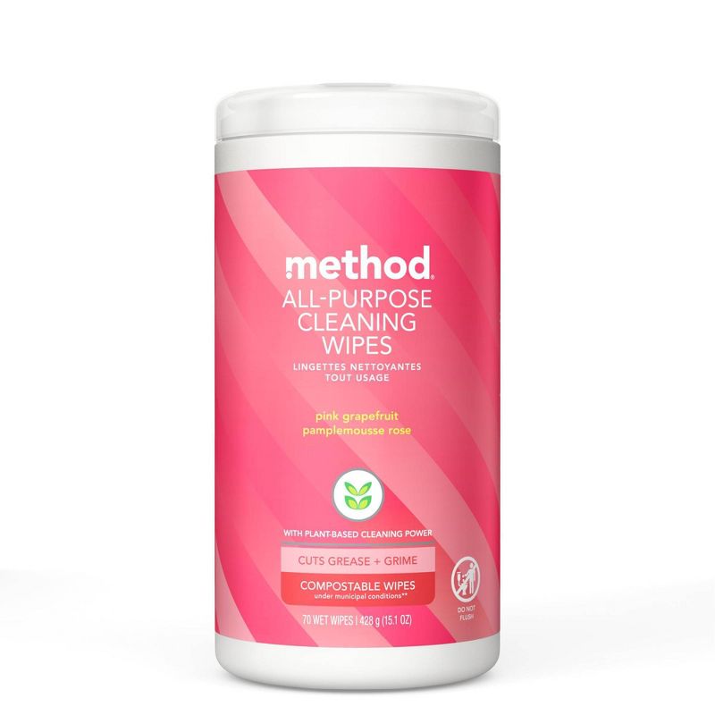 Method All Purpose Wipes Pink Grapefruit - 70ct