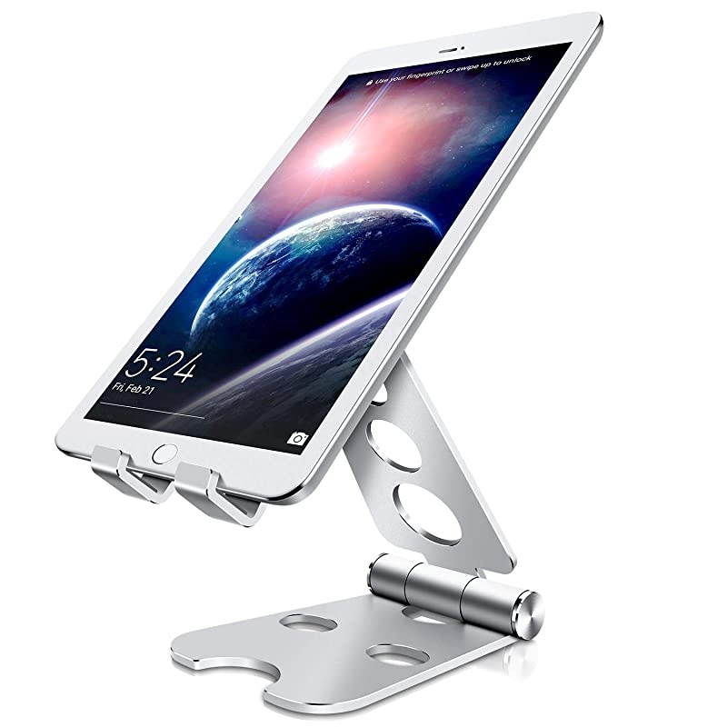 Stand AdjustableDesktop Cell Phone Stand Holder Dock Compatible with Such as iPad Pro 97 105 129 Air Mini 4 3 2 Kindle Nexus EReader 413 Silver