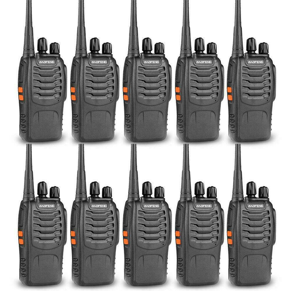 10X   BF-888S 2800mAh Two Way Ham Radio UHF 400-470MHz 16CH Walkie Talkie