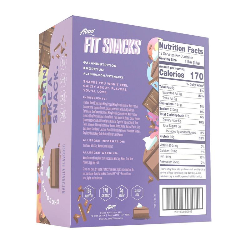 Alani Nutrition Protein Bar - Chocolate Cake - 12pk