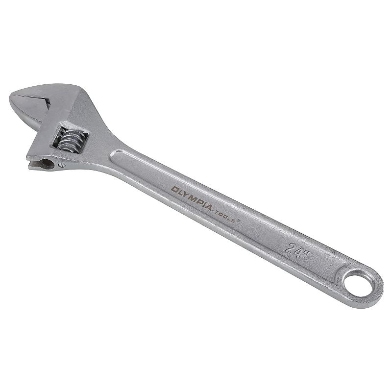 Olympia Tools 01-024 Professional Grade Durable Tempered Steel 24 Inch Wrench with Adjustable Jaws and Powerful Grip