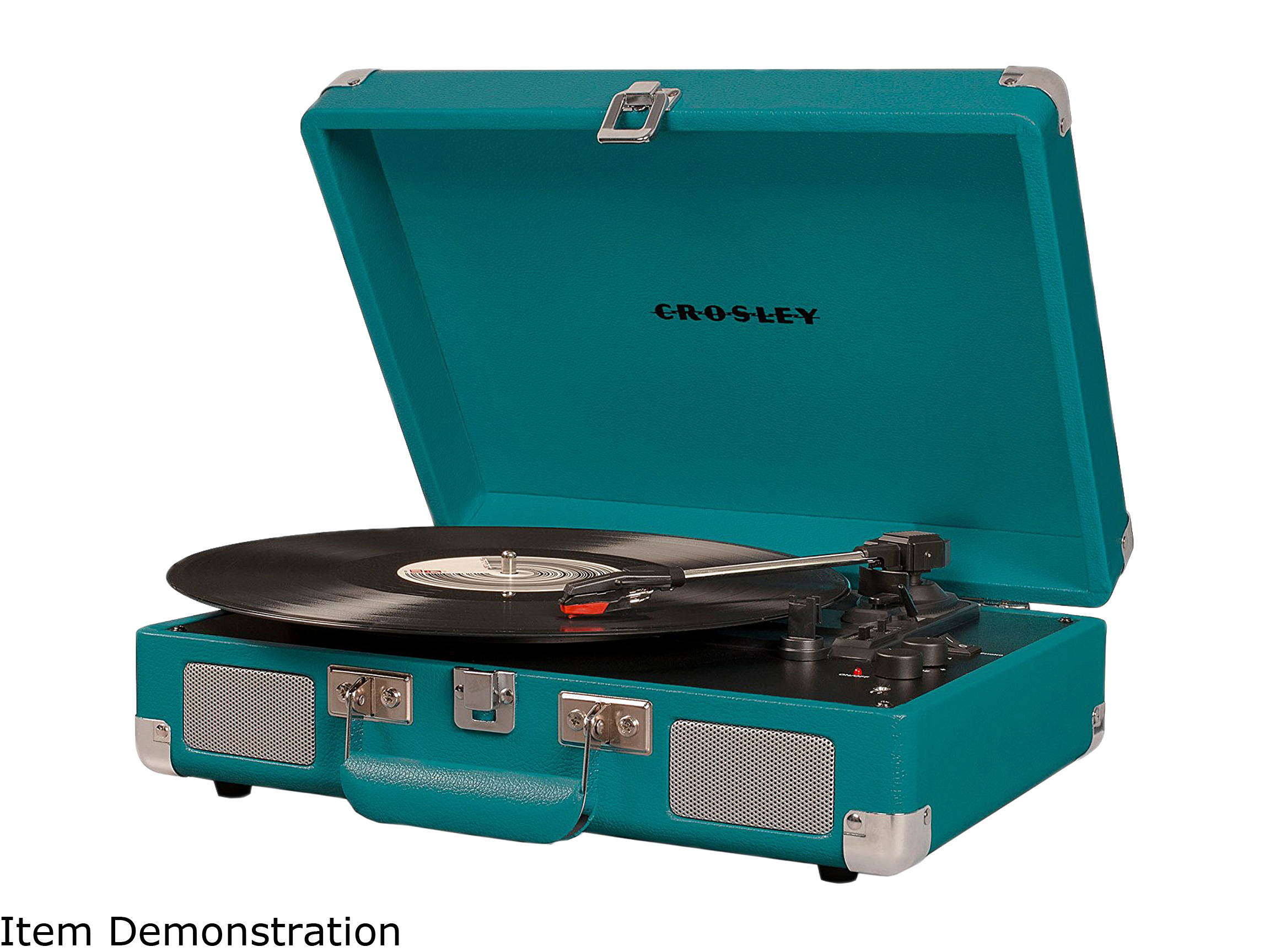 Crosley Cruiser Deluxe Portable Bluetooth Turntable, Teal, CR8005D-TL