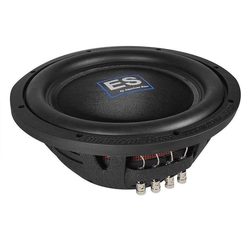 American Bass XD ES 1244 12 Inch Dual 4 Ohm Voice Coil 1500 Watt Max Power Subwoofer Speaker w/ 65 Ounce Magnet & Carbon Fiber Non Pressed Paper Cone