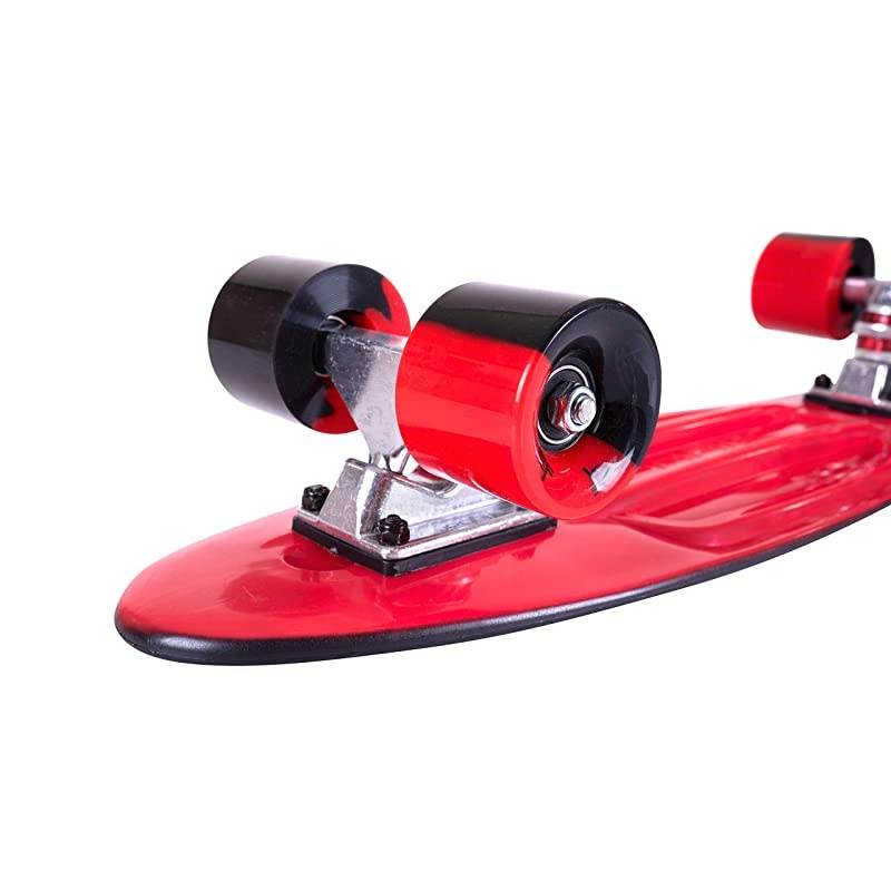 22 Inch Complete Plastic Grip Tape Cruiser Skateboard Custom NonSlip Deck Multiple Colors Red