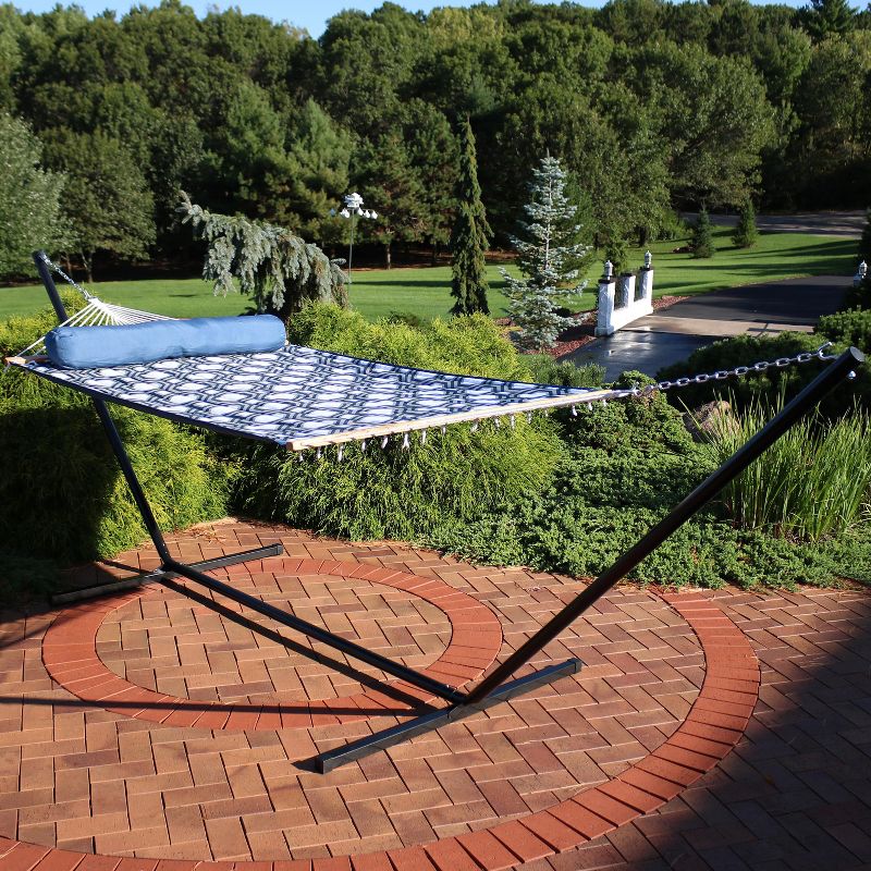 Coronado Double Quilted Hammock Red/Brown Stripe - Smart Living