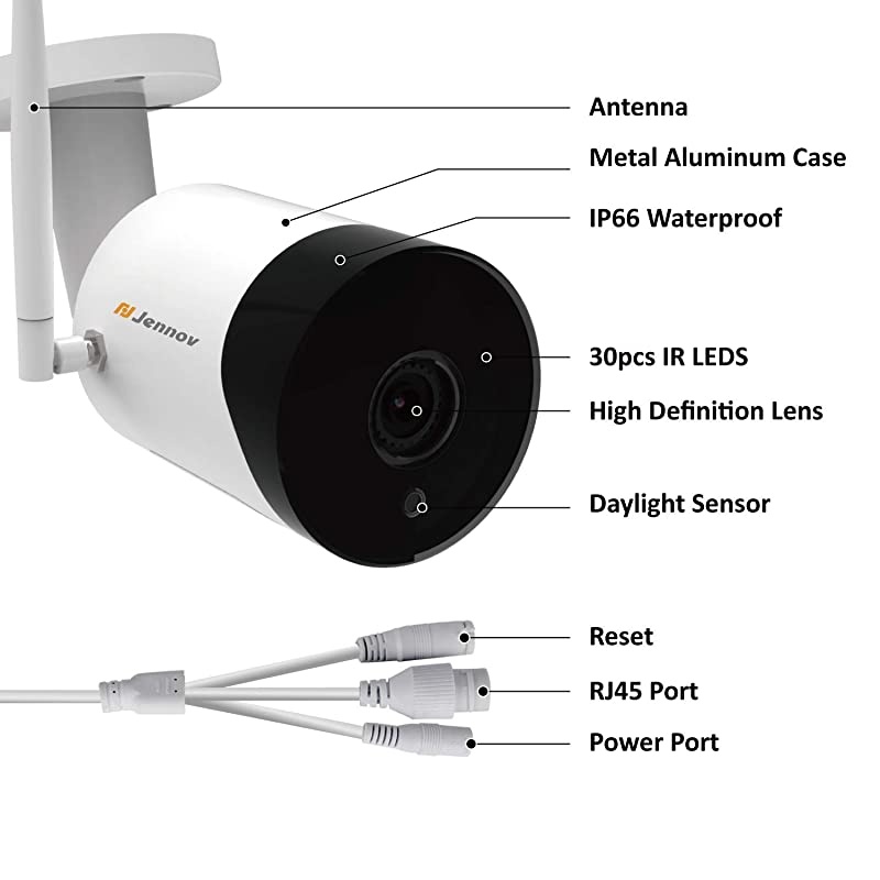 Security Camera System Wireless All in one with 12" Monitor,  4 Channel Wireless Home Security Camera System with 4PCS 2.0MP 1080P Indoor/Outdoor WiFi Security Camera 1TB Hard Drive Free App