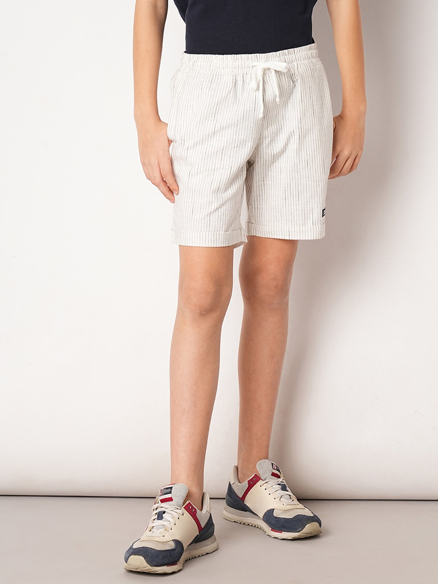 Jack & Jones Junior White Striped Shorts