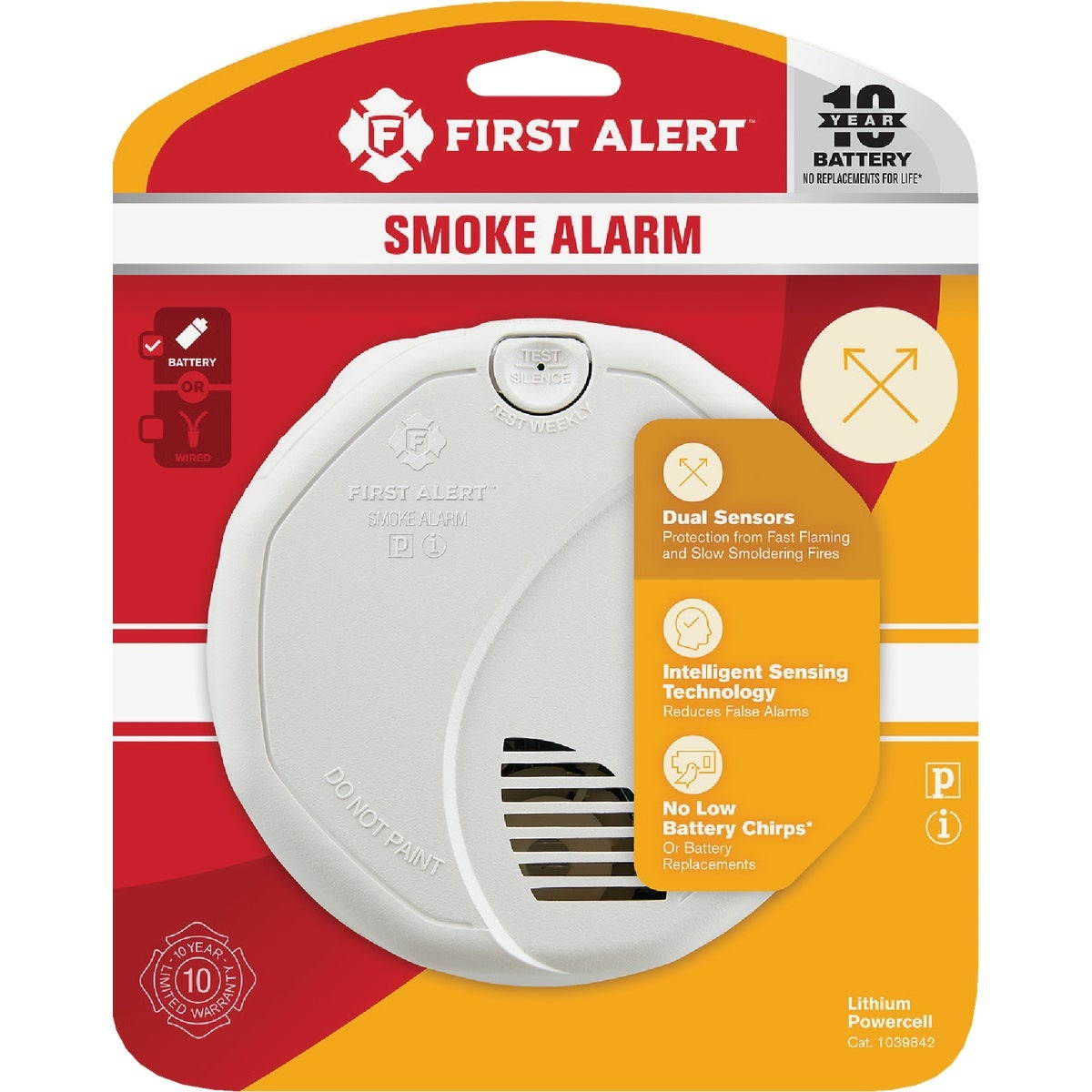First Alert 10-Year Sealed Battery Photoelectric/Ionization Smoke Alarm 1039842