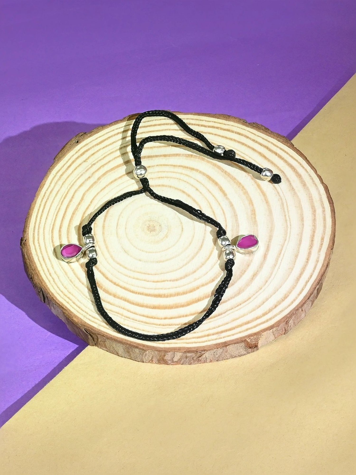 Touch925 Majestic Drop Silver Thread Anklet for Women