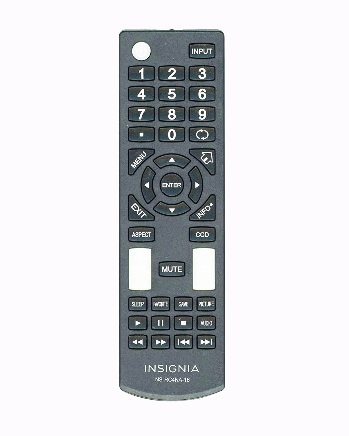 Insignia Ns-rc4na-16 Tv Remote for Ns-28dd220mx16 Ns-50d420mx16 Ns-50d420na16 Ns-39d220na16 Ns-39d220mx16 Ns-43d420na16 Ns-43d420mx16 Ns-24dd220na16 Ns-24dd220mx16 Ns-55dr420na16 Ns-55dr420ca16