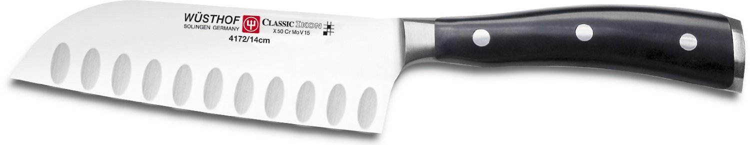 Wusthof Classic Ikon 2pc Asian Cook's Set - 5" Santoku & Flat Cut Paring Knife