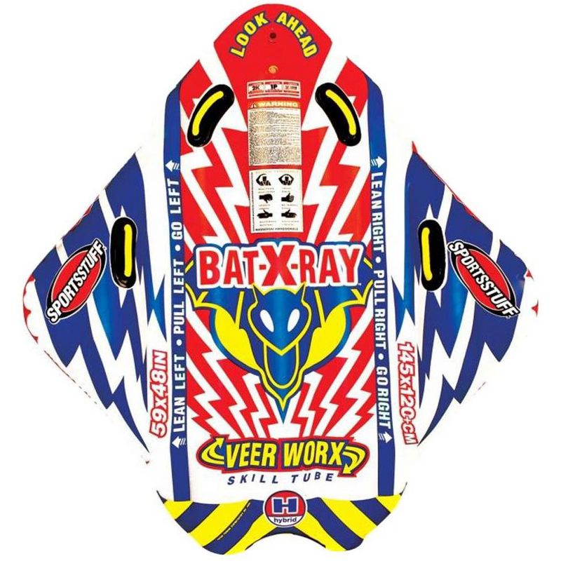 SPORTSSTUFF 53-1510 Bat-X-Ray Single Rider Towable + 60' Boat Tube Rope