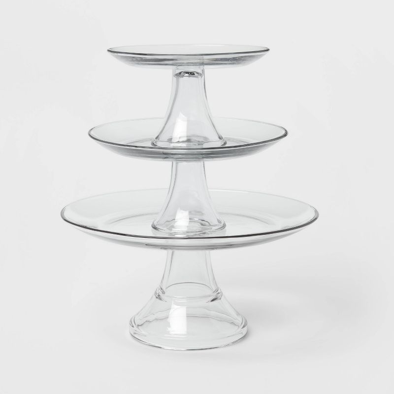 Glass 3-Tier Serving Set - Threshold™