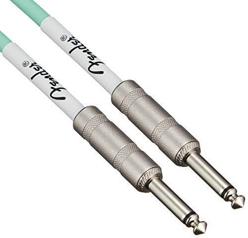 fender original series instrument cable for electric guitar, bass guitar, electric mandolin, pro audio  surf green  10'