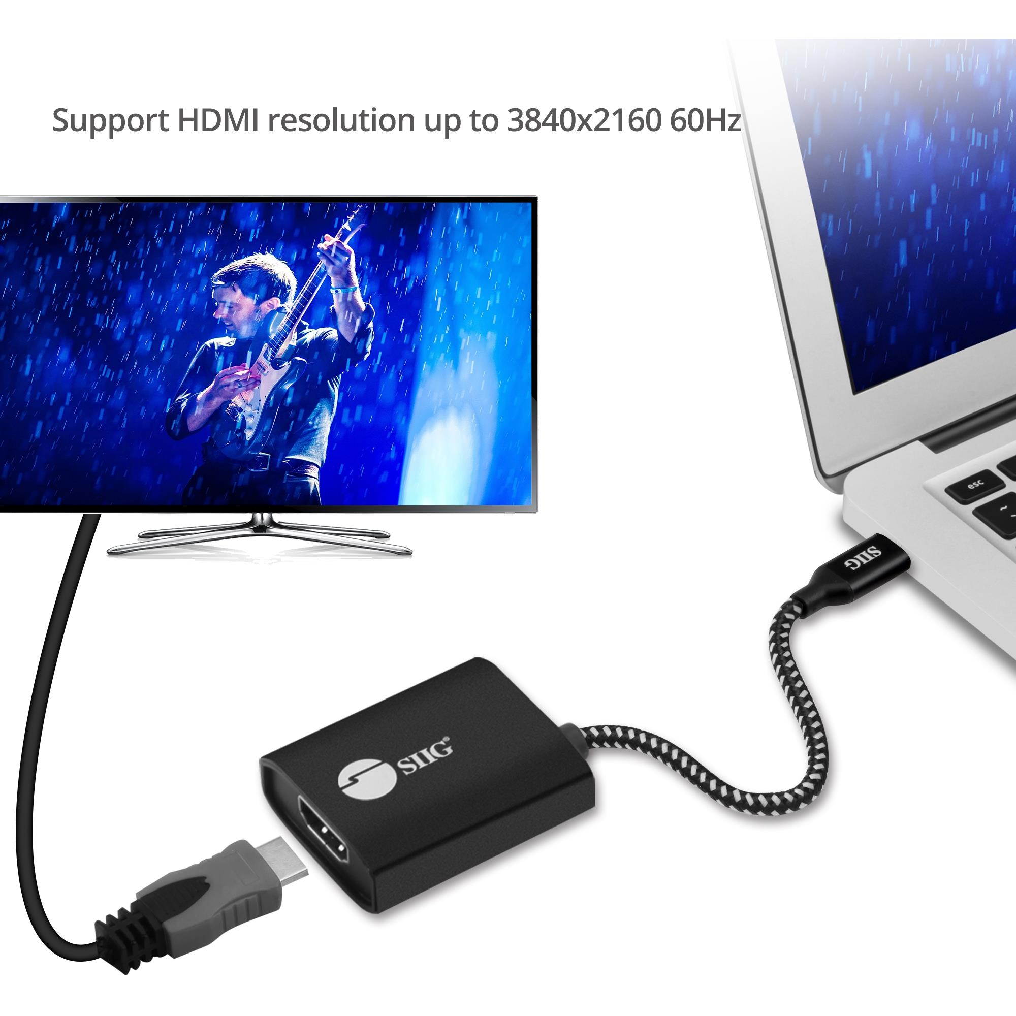 Siig Usb Type-C To Hdmi Video Cable Adapter With Pd Charging