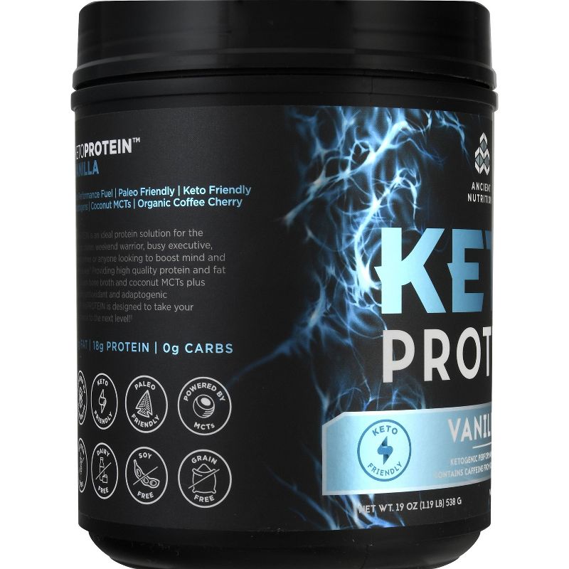 Ancient Nutrition KetoPROTEIN Protein Powder - Vanilla - 18.7oz