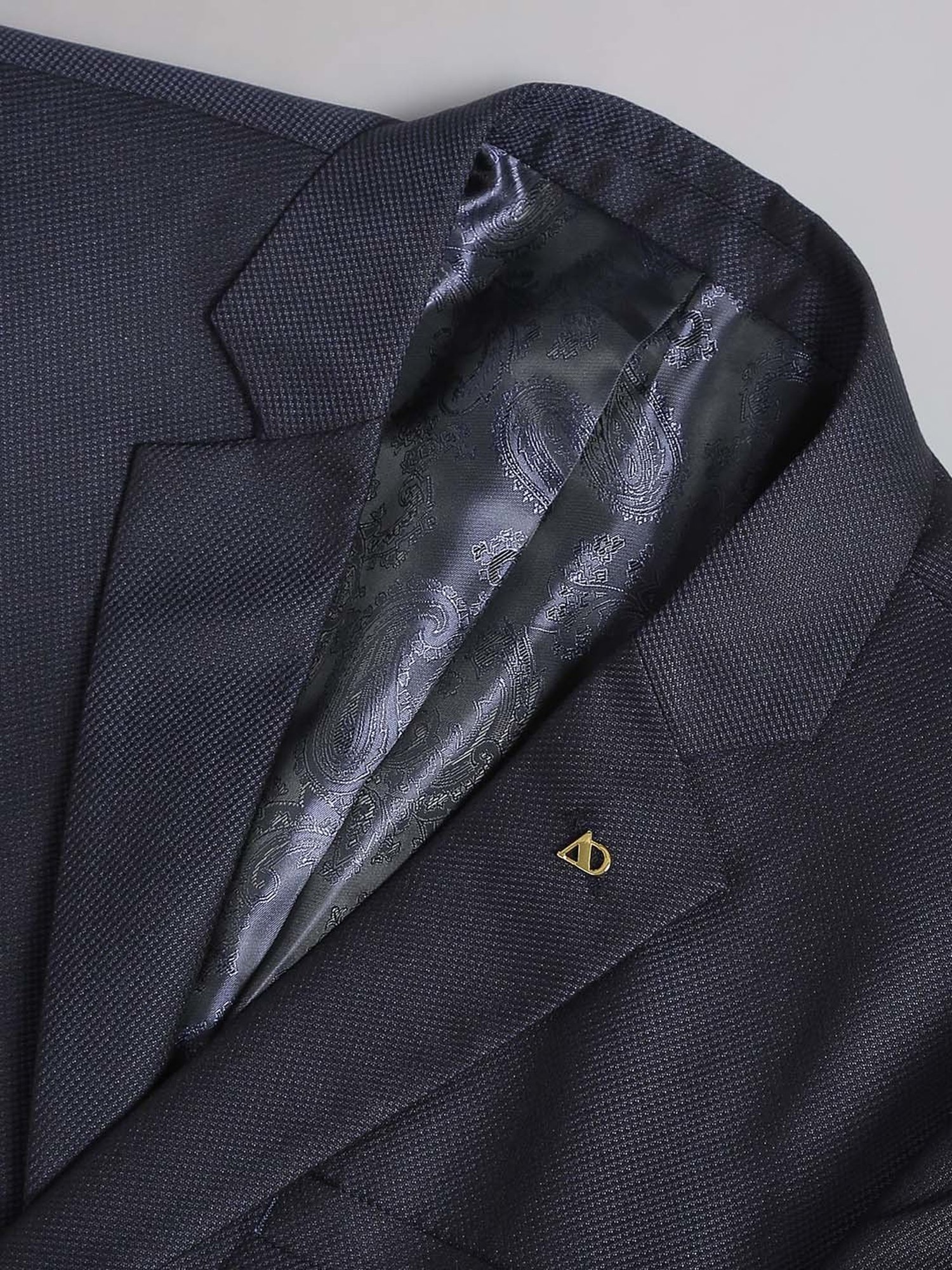 AD by Arvind Navy Regular Fit Two Piece Suit