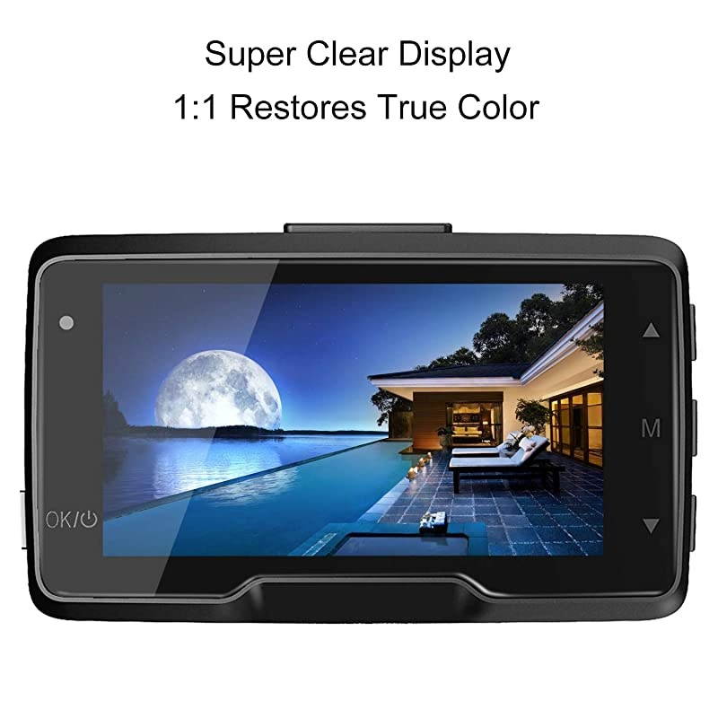 Dash Cam 1080P FHD Car Camera Recorder 2.45 Inch LCD Screen 170&deg;Wide Angle, Dash Camera for Cars with G-Sensor Loop Recording WDR Motion Detection Night Vision.