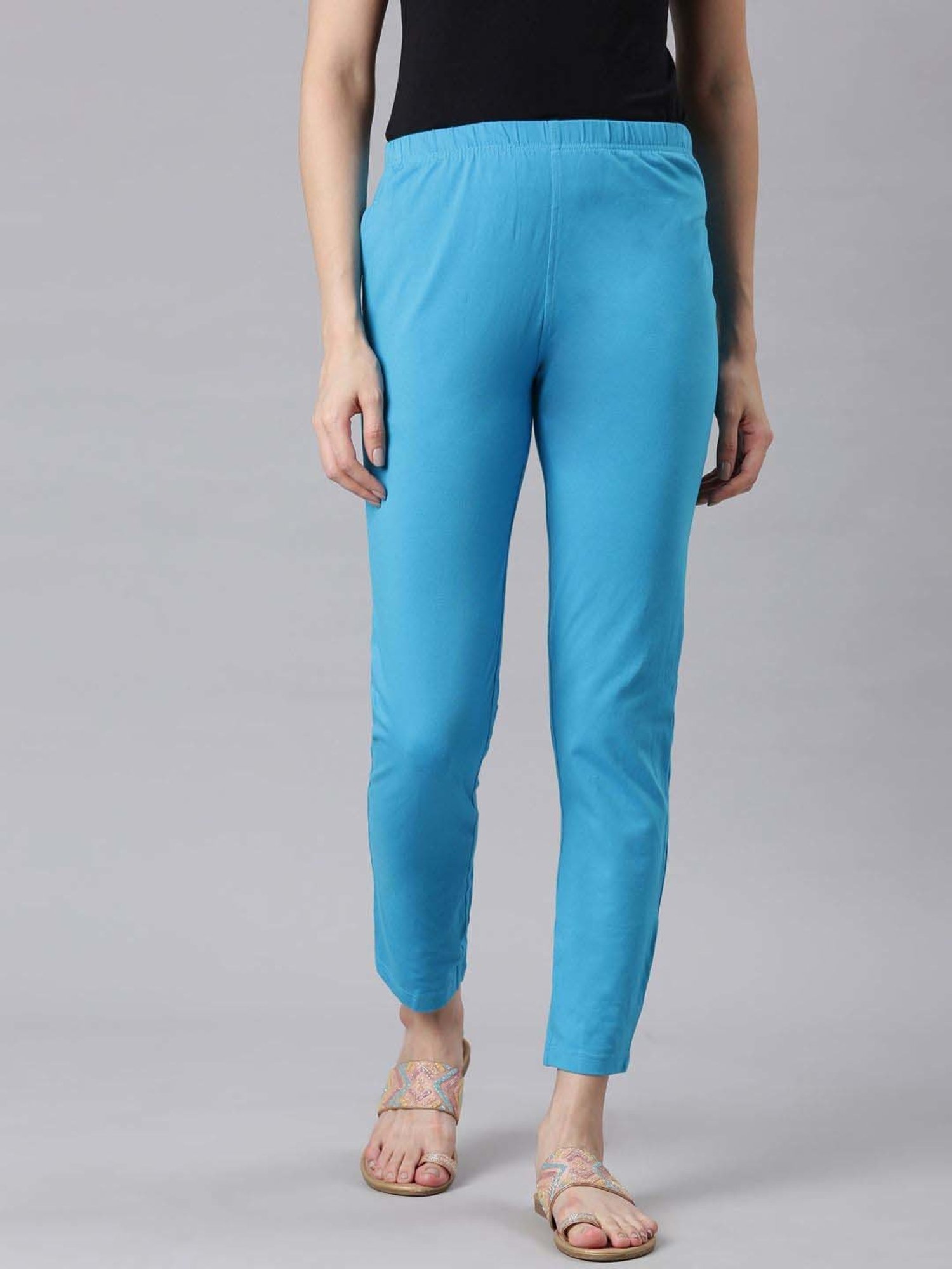 Dixcy Slimz Blue Skinny Fit Kurti Pants