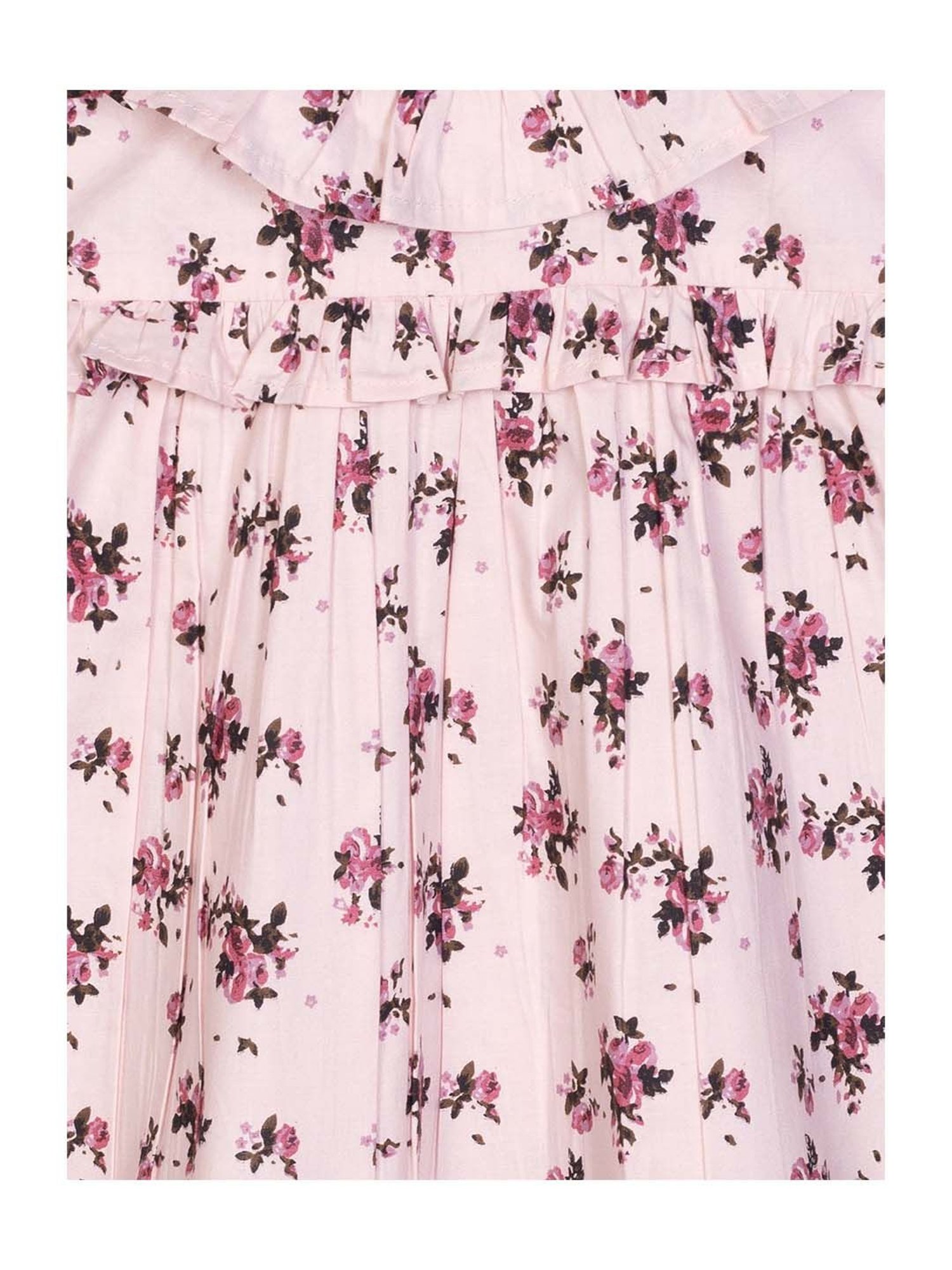 Budding Bees Kids Peach Cotton Printed Dress