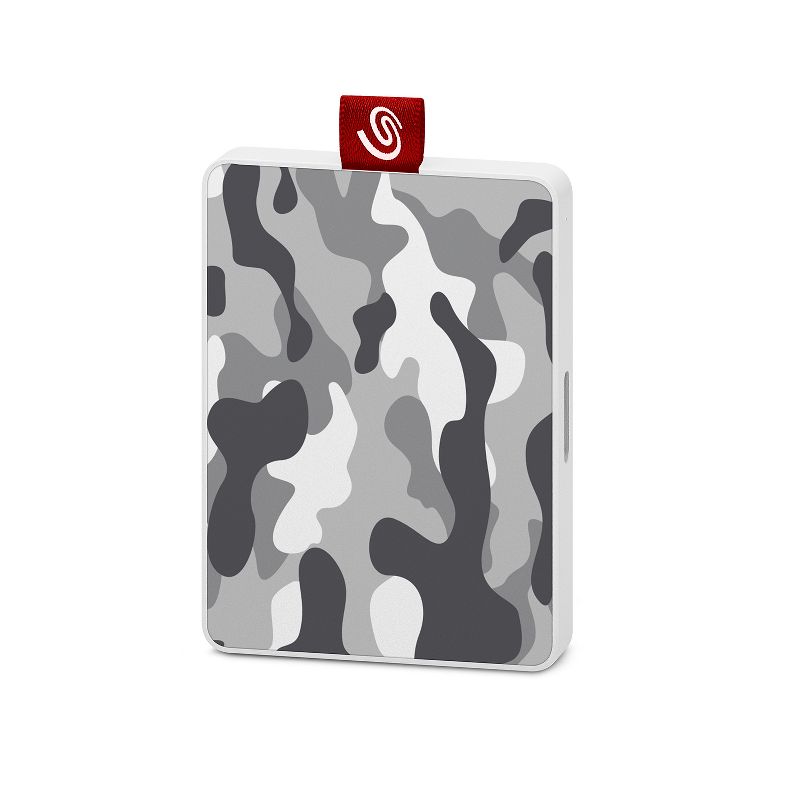 Seagate One Touch SSD 500GB External Solid State Drive Portable USB 3.0 Camo Gray & White (STJE500404)