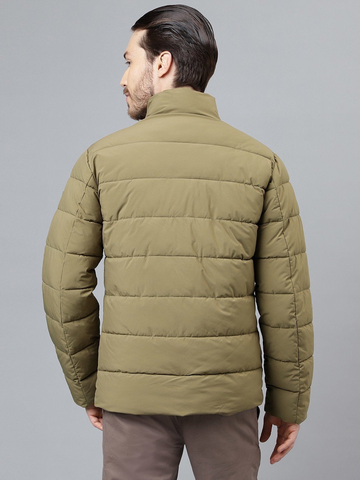 Woods Brown Regular Fit Quilted Jacket