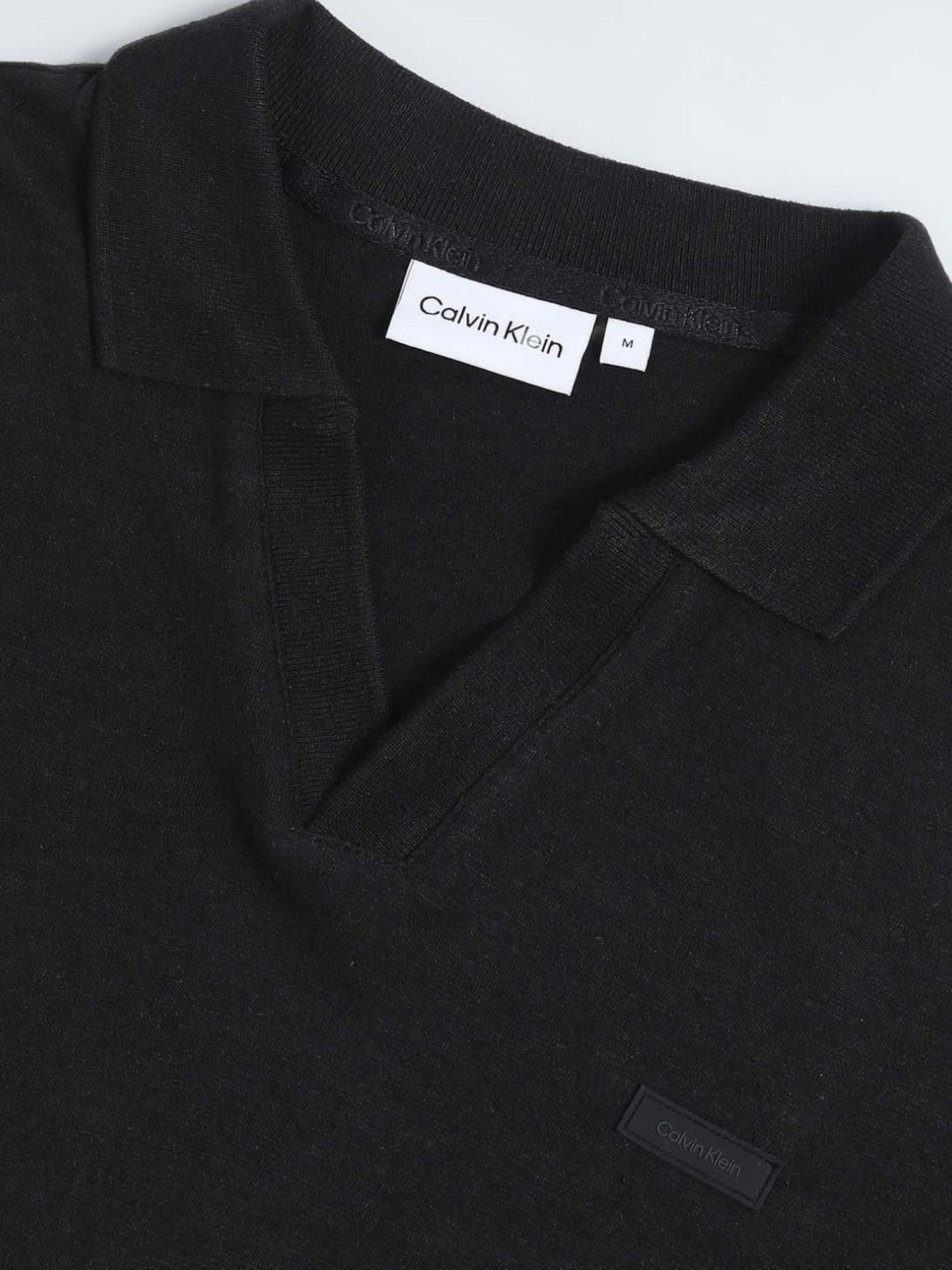 Calvin Klein Jeans Black Regular Fit Polo T-Shirt