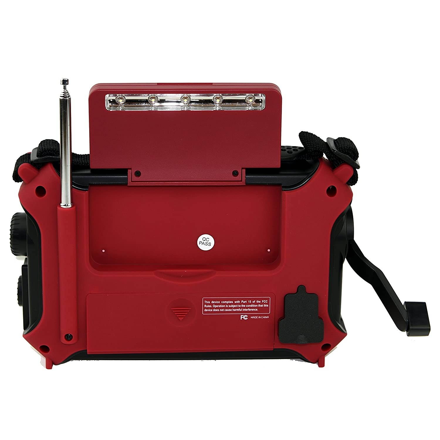 Kaito KA500RED 5-Way Powered Emergency AM/FM/SW Weather Alert Radio, Red